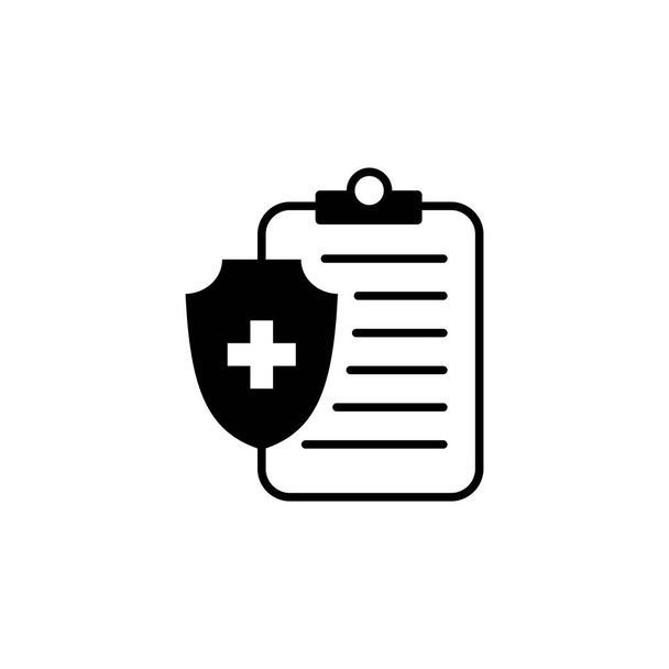 Icono de seguro médico vector. icono del seguro de salud - Vector, Imagen