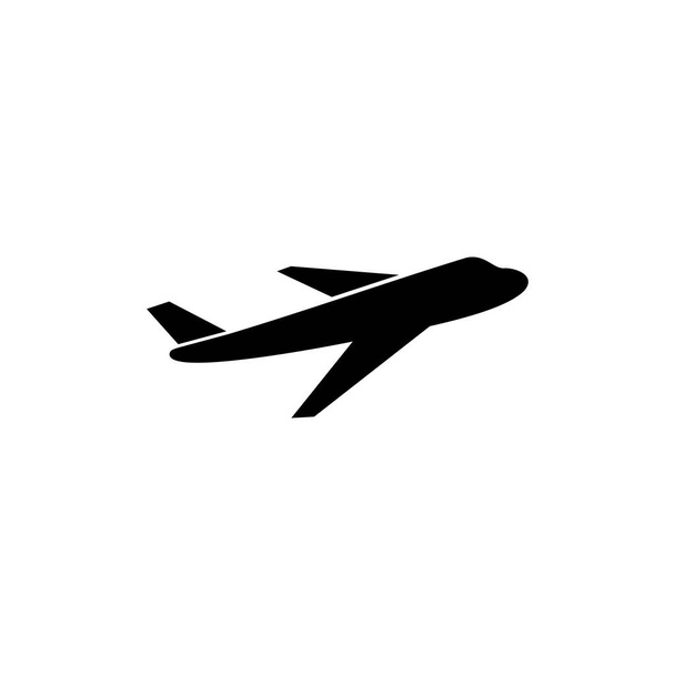 Вектор значка самолета. Вектор иконок самолета. Символ полёта. Путевые иллюстрации. Символ праздника - Вектор,изображение