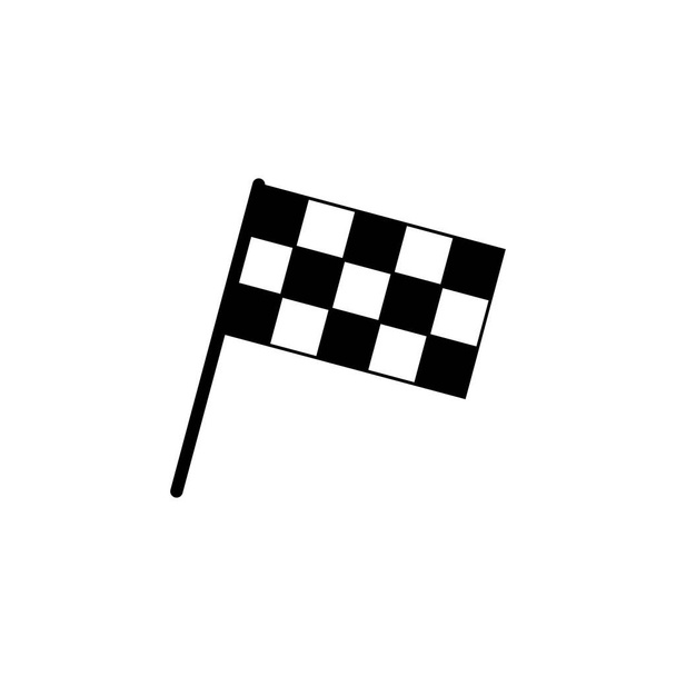 Racevlag icoon vector. race vlag icon.Checkered race vlag pictogram - Vector, afbeelding