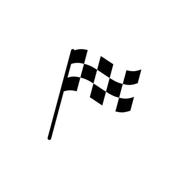 Racing flag icon vector. race flag icon.Checkered racing flag icon - Vector, Image
