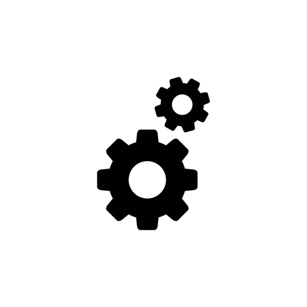A definir vetor de ícones. Símbolo de ícone de configurações de engrenagem - Vetor, Imagem