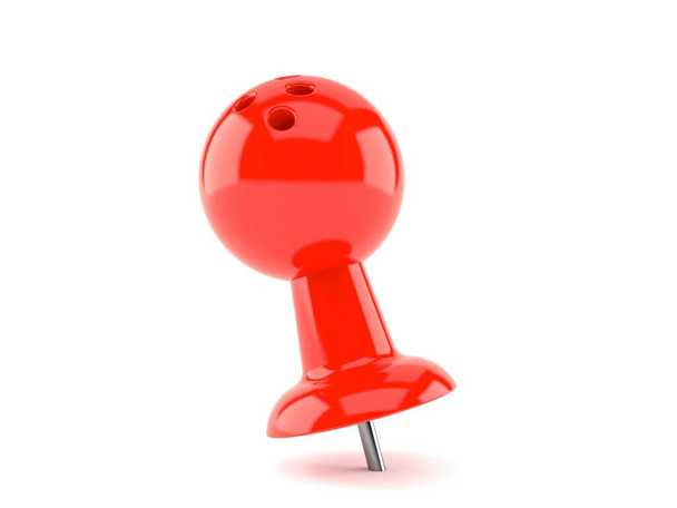 Bowlingbal met pinnen thumbtack - Foto, afbeelding