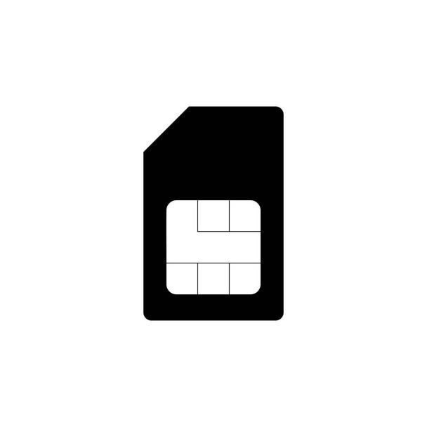 Sim kártya ikon vektor. kettős SIM kártya ikon vektor - Vektor, kép