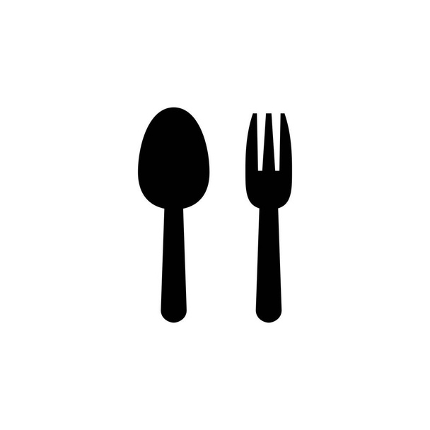 cuillère et fourchette icône vecteur. cuillère, fourchette et couteau icône vecteur. icône du restaurant - Vecteur, image