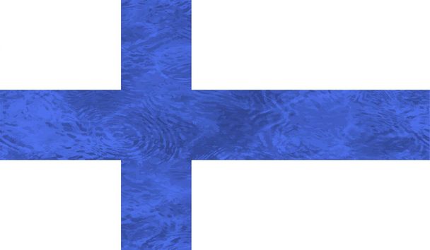 Vector Illustration Cool Grunge und Distressed Flagge von Finnland - Vektor, Bild