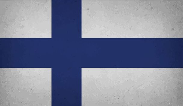 Διάνυσμα εικονογράφηση δροσερό grunge και ταραγμένη σημαία της Φινλανδίας - Διάνυσμα, εικόνα