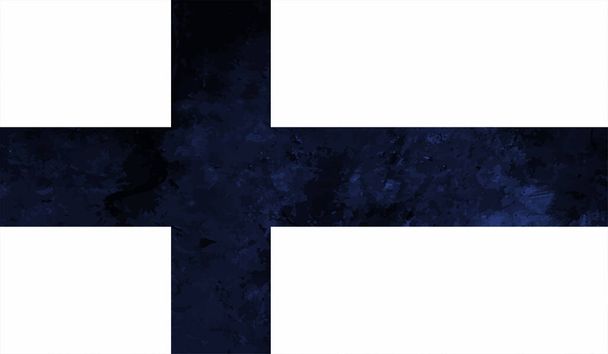 Illustration vectorielle Cool Grunge Et Drapeau En Détresse De Finlande - Vecteur, image