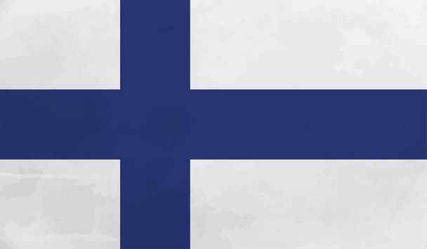 Vektorové ilustrace Cool Grunge a problémová vlajka Finska - Vektor, obrázek