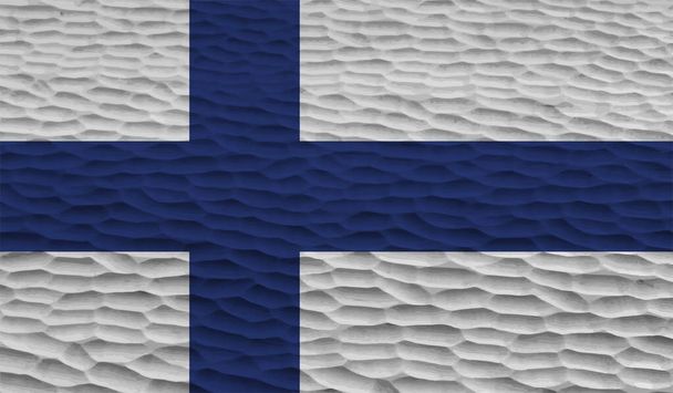 Vector Illustration Cool Grunge And Distressed Flag Of Finland - Vector, Image