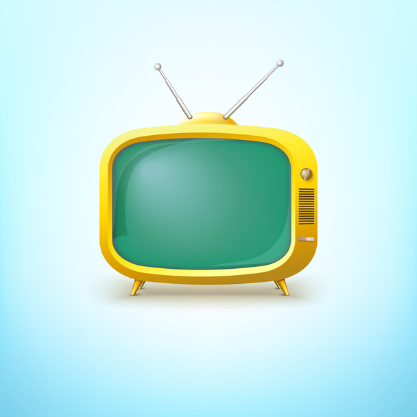 TV in cartoon style with bright color - Vektör, Görsel