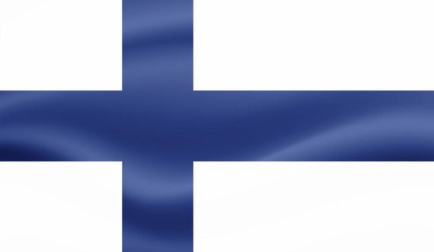 Vector Illustration Cool Grunge und Distressed Flagge von Finnland - Vektor, Bild