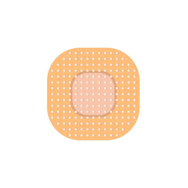 Medical Band-aid. Antiseptic band-aid. Flat vector illustration isolated on a white background - Vector, Image