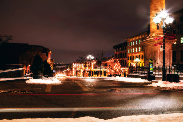 Montreal Alte Straßen in der Nacht - Foto, Bild