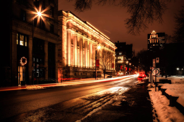 Montreal Geceleri eski sokaklar - Fotoğraf, Görsel