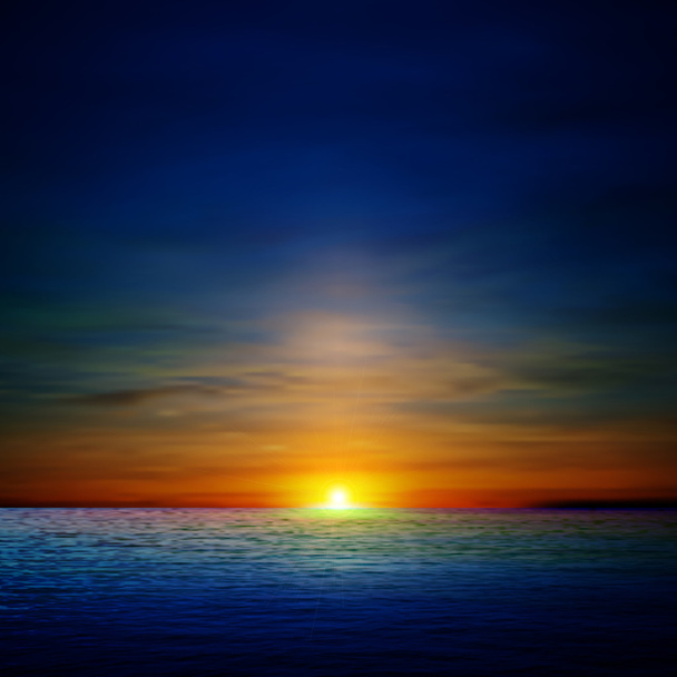 абстрактний фон з хмарами і схід сонця
 - Вектор, зображення