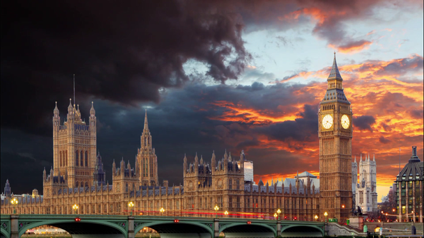 Londýn - časová prodleva při západu slunce - Záběry, video