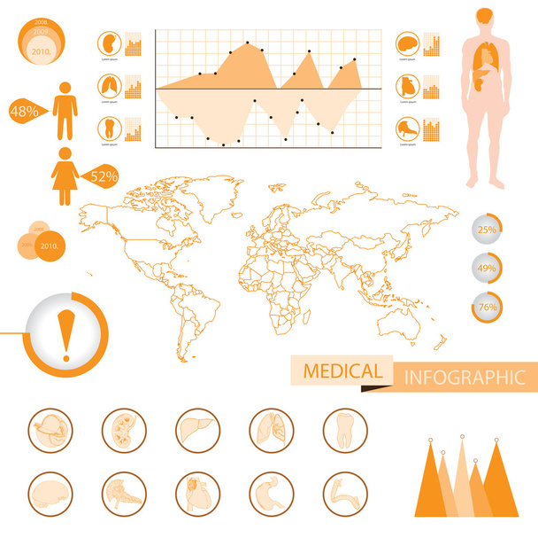 Medical information graphic - Vector, imagen