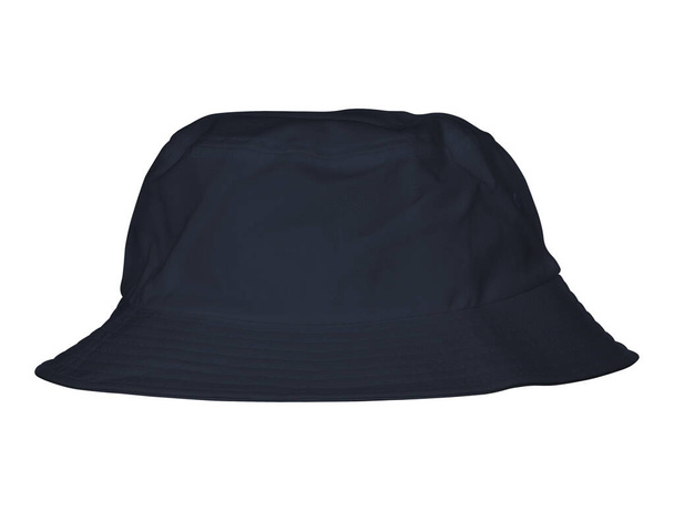 Visualize suas ideias de design facilmente com este incrível chapéu de balde Mockup na cor de safira escura, simples de aplicar para sua obra de arte incrível. - Foto, Imagem