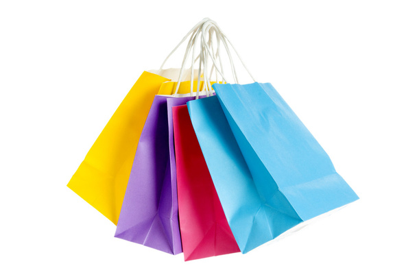 Shopping bags isolated on the white background - Φωτογραφία, εικόνα