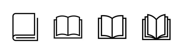 Conjunto de iconos de libro. Libro vector icono - Vector, imagen