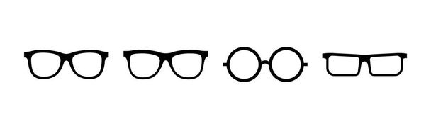 Gözlük simgeleri vektör belirledi. Şık gözlük. Gözlük simgesi. Optik konsept - Vektör, Görsel
