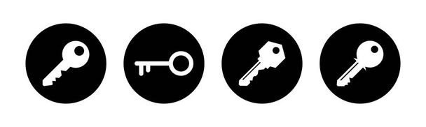 Kulcsikonok beállítva. Kulcsvektor ikon. Kulcsszimbólum - Vektor, kép