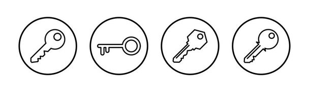 Set di icone chiave. Icona vettoriale chiave. Simbolo chiave - Vettoriali, immagini