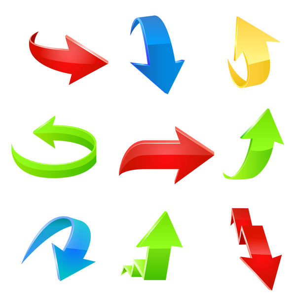 Arrow icon set. Vector - Vecteur, image