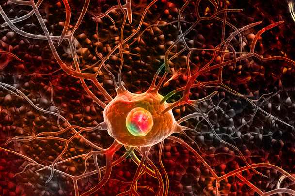 3d nerve cell - Photo, Image