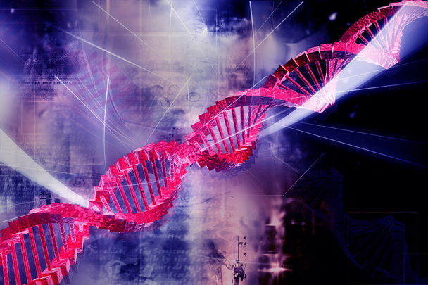 Ilustración digital del ADN
 - Foto, imagen