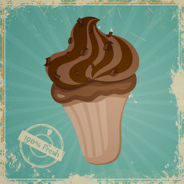 Vector Cup Cake Sign - Vector, Image