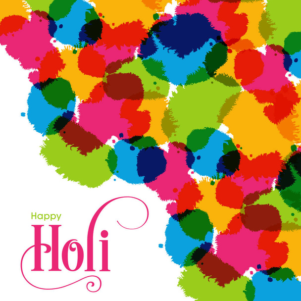 Illustration du Festival de Holi avec vecteur de calligraphie complexe coloré. - Vecteur, image