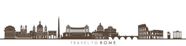 Ilustracja tła miasta, Rzym - Wektor, obraz
