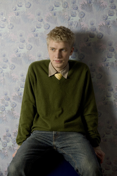 portrait of young handsome thoughtful man - Fotografie, Obrázek