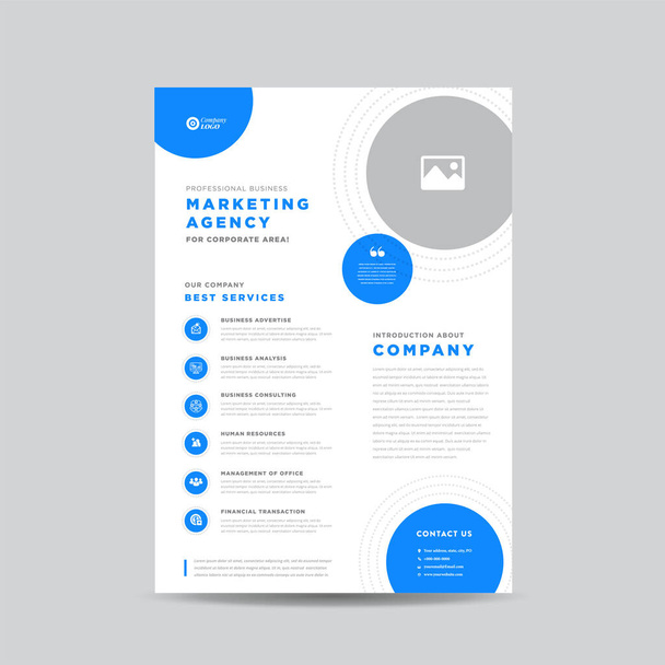 Design de folheto de negócios corporativo ou Handout e design de folheto ou Folheto de marketing Design - Vetor, Imagem