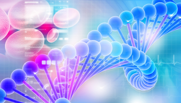 Ilustração digital de DNA em fundo abstrato
 - Foto, Imagem