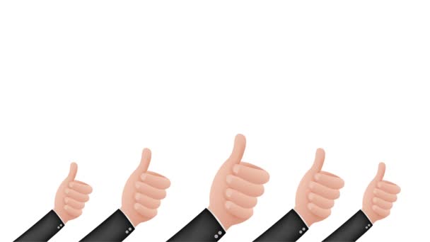 Thumbs up. Customer evaluation. Customer review rating. Stock illustration. Motion graphics. - Footage, Video
