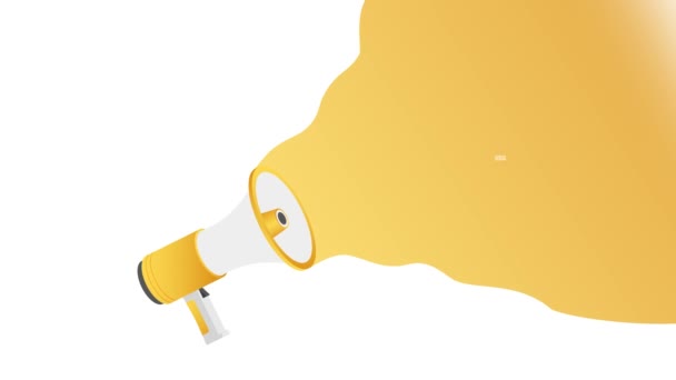 Megaphone Hand, business concept with text coming soon. Motion design. - Footage, Video
