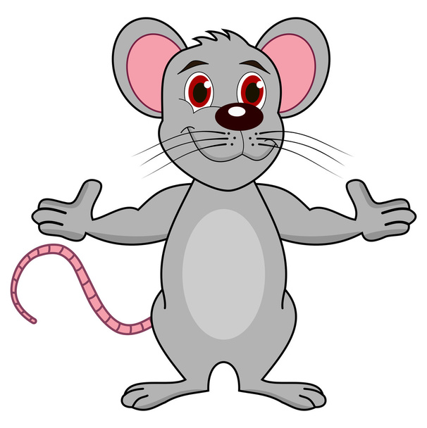 立っている成体マウス - ベクター画像