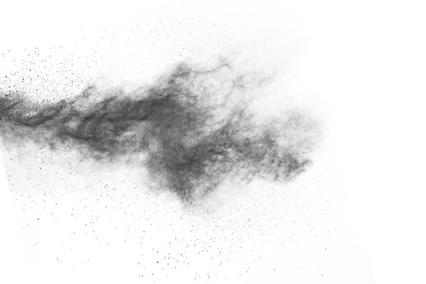 Explosión de polvo rosa sobre fondo negro. Nube de colores. El polvo colorido explota. Pintura Holi. - Foto, Imagen