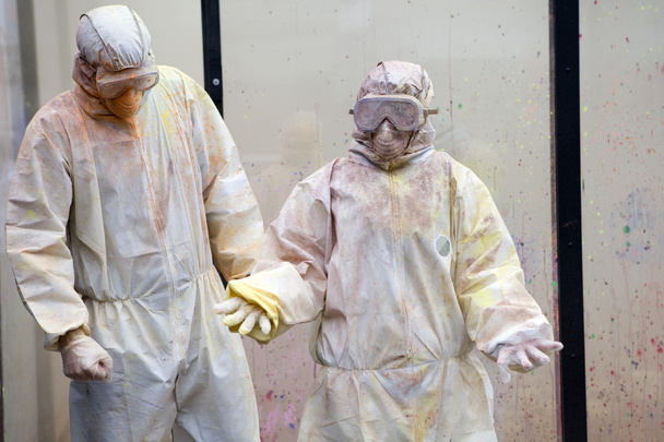 Men in chemical suit with mask - Foto, Imagem