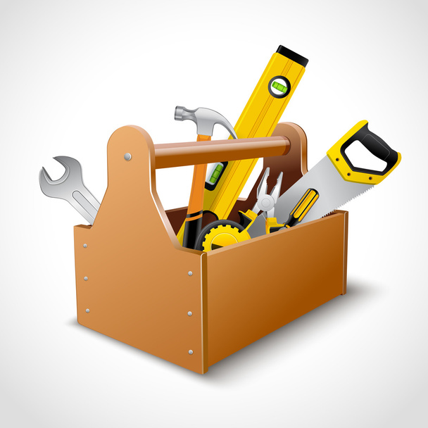 Carpenter toolbox poster - Vecteur, image