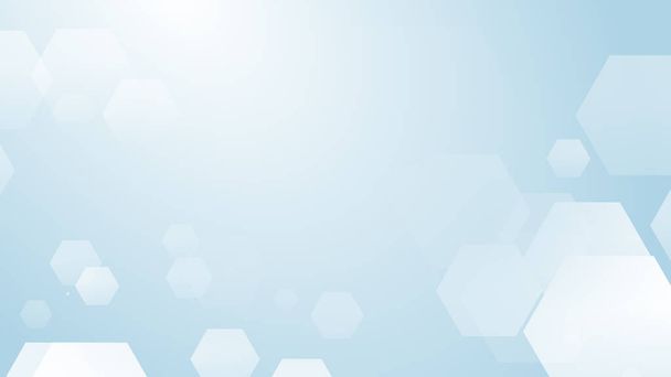 Modèle hexagonal géométrique bleu blanc soins de santé lumineux fond médical et de la technologie. Résumé graphique numérique futur science concept design. - Photo, image
