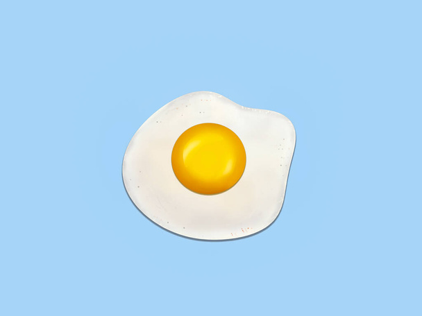 Mavi arka planda izole edilmiş yumurta.. - Fotoğraf, Görsel