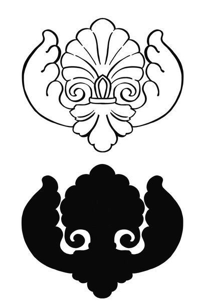 Retro barokní dekorace prvek s kvete kaligrafické ornamenty. Kolekce designu v ročním stylu pro plakáty, plakáty, pozvánky, bannery, odznaky a logotypy. Vysoce kvalitní ilustrace - Fotografie, Obrázek