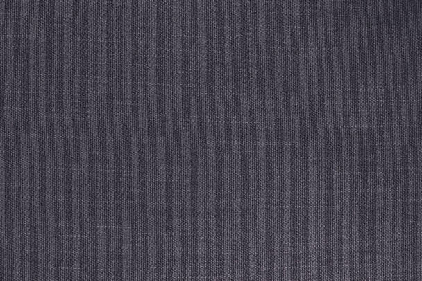 Tissu de lin gris foncé fond de texture, motif sans couture de textile naturel. - Photo, image