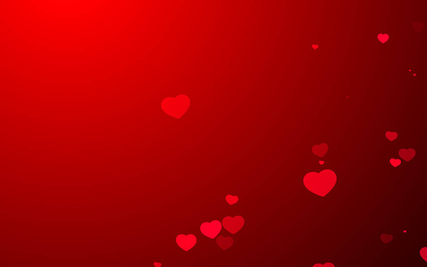 Día de San Valentín corazones rojos sobre fondo rojo. - Foto, imagen