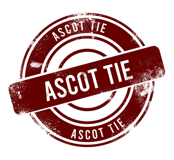 γραβάτα ascot - κόκκινο στρογγυλό κουμπί grunge, σφραγίδα - Φωτογραφία, εικόνα