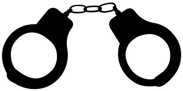 Handcuffs silhouette - Vector, Image