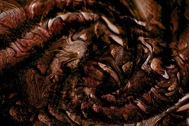 абстрактна вигнута тканина на рулоні з візерунком крапель води і тіней в коричневих тонах, творчий дизайн шпалер
 - Фото, зображення